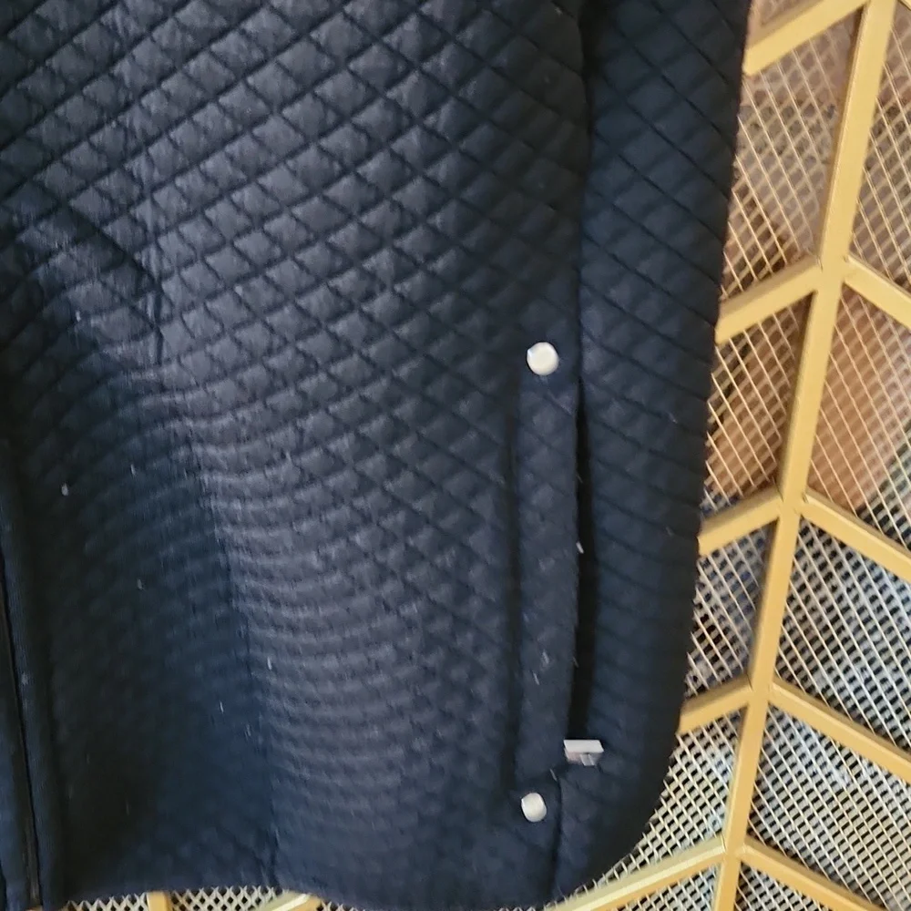 Lauren Ralph Lauren Black Quilted Corduroy Sleveless Vest sz Medium